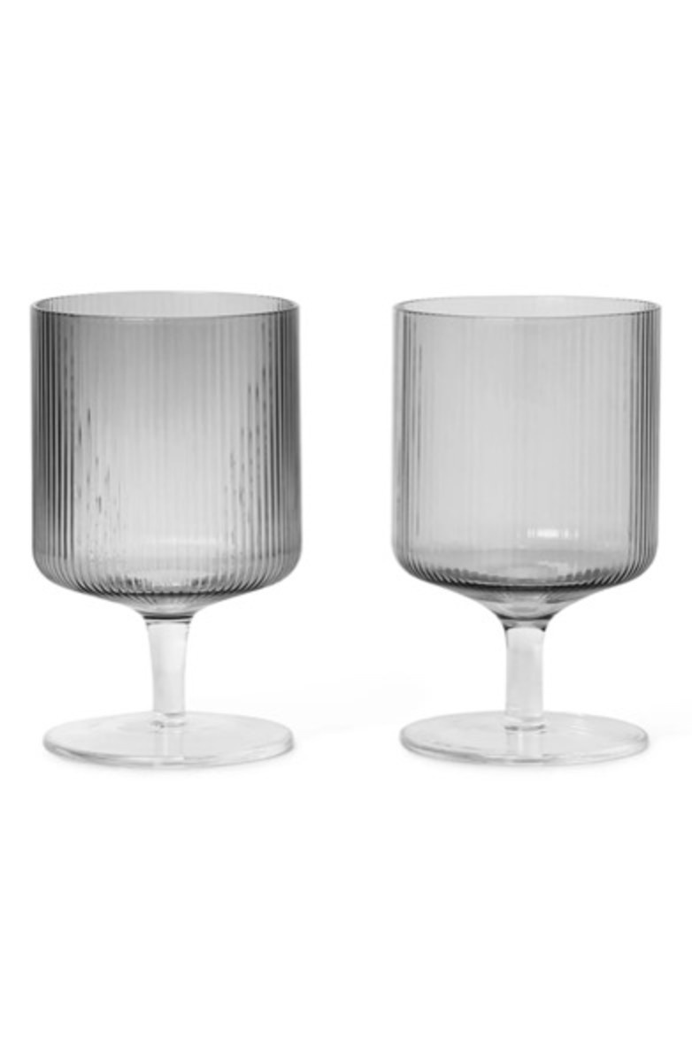   Ferm Living Sæt med 2 Ripple Vinglas