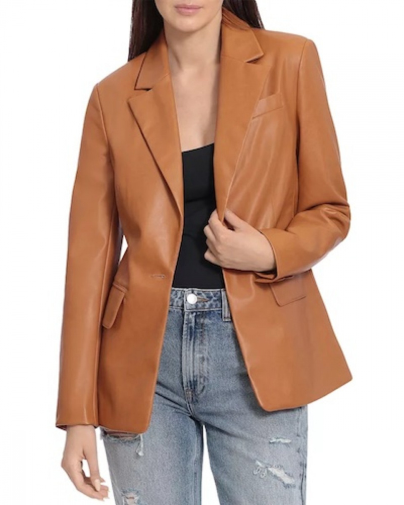 Bagatelle Faux Leather Structured Blazer, Bloomingdale'de 99 $
