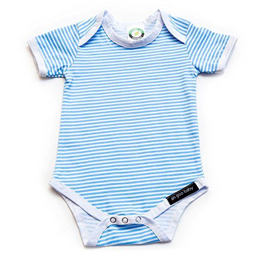 Ah Goo Baby Lollipop Onesie Einteiler Body, 100 % Bio-Baumwolle, Blaue Himbeere