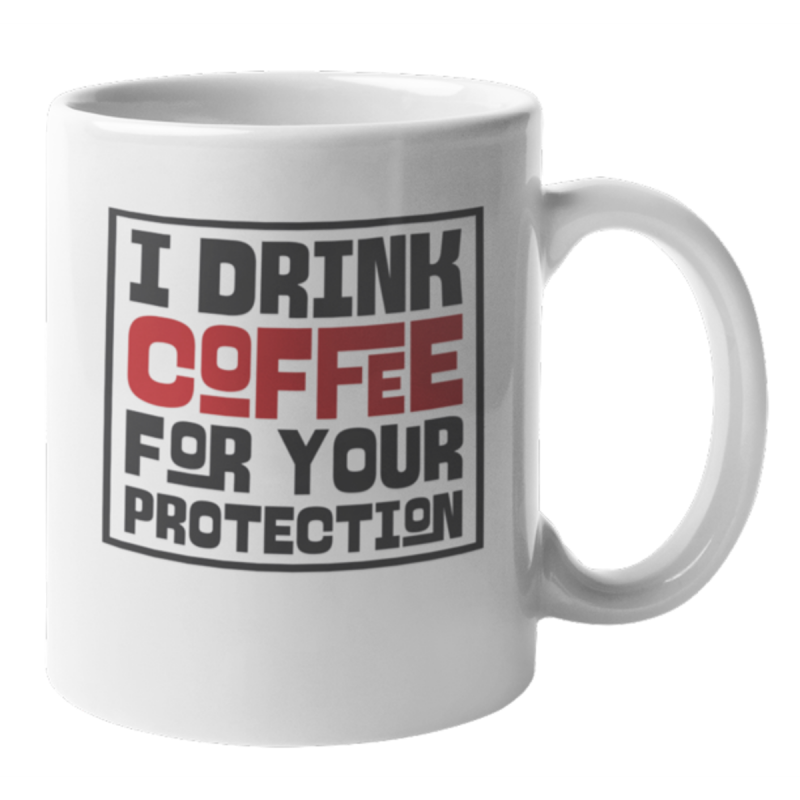   Ich trinke Kaffee für Ihre Schutz-lustige Tasse