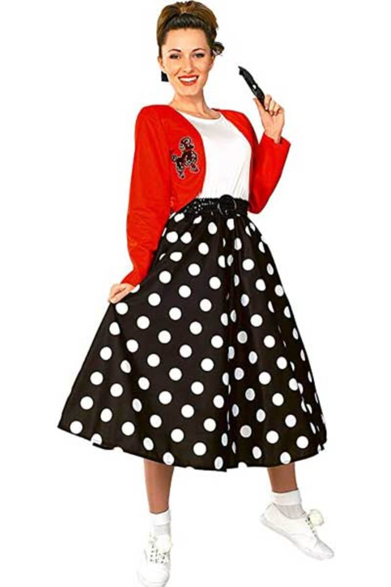   Rubio's Costume Fabulous 50's Polka Dot Sock Hop Girl Costume