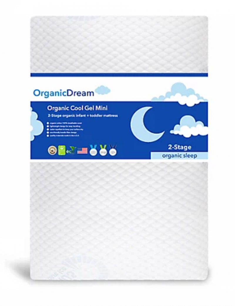 Двухъярусные мини-матрасы для кроватки Organic Dream Cool-Gel