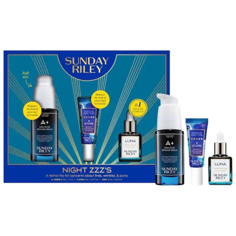   Sekmadienio Riley naktis ZZZ's Retinoid Trio Kit
