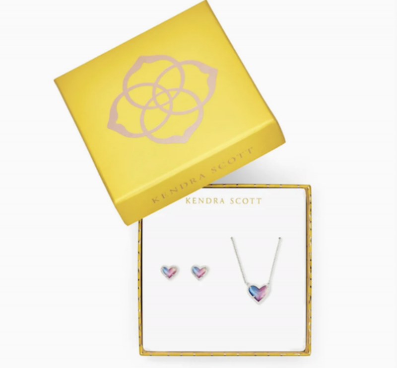   Ari Heart Halsband & Örhängen Presentset i akvarellillusion