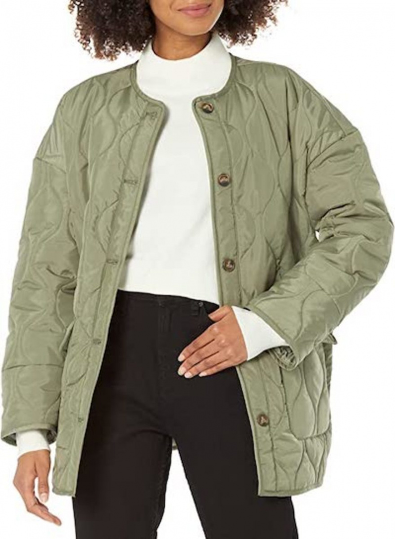   Moterų lašas's James Quilted Loose Jacket