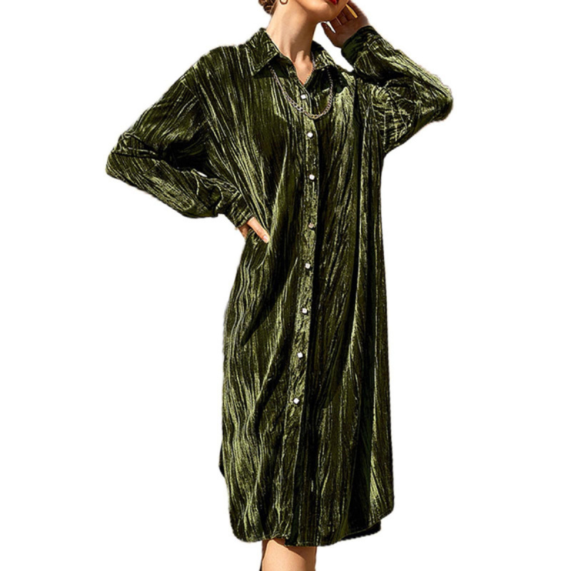   Moterys ilgomis rankovėmis's Velvet Dress