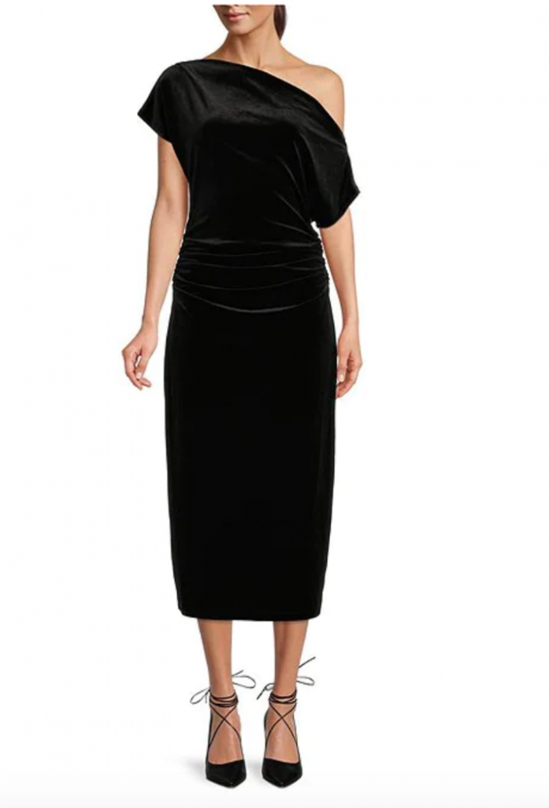   Dillardas's Gibson & Latimer Velvet Asymmetrical Dress