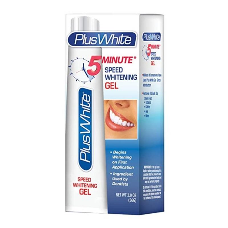 Plus White Speed Whitening Gel - Fungerar på 5 minuter - Professionell tandblekning med tandläkares godkänd ingrediens (2 oz)