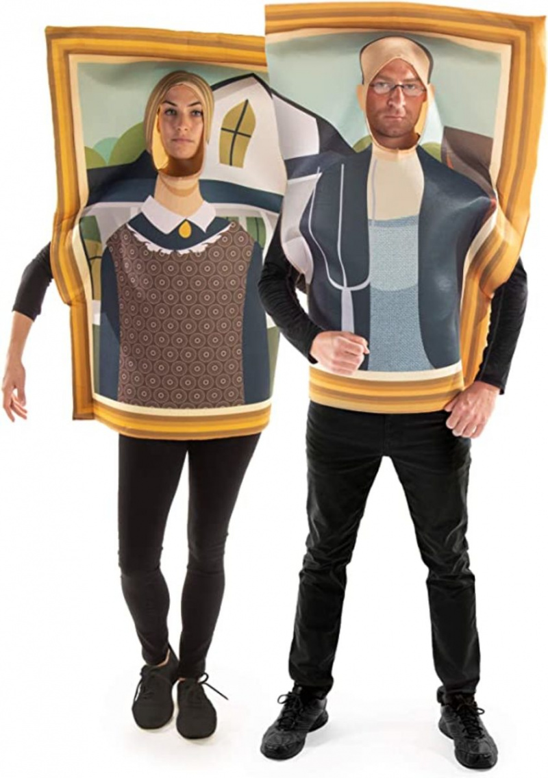 Costume da coppia di pittura gotica americana