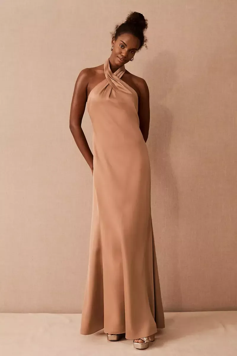   BHLDN Abito Charmeuse in raso rubino