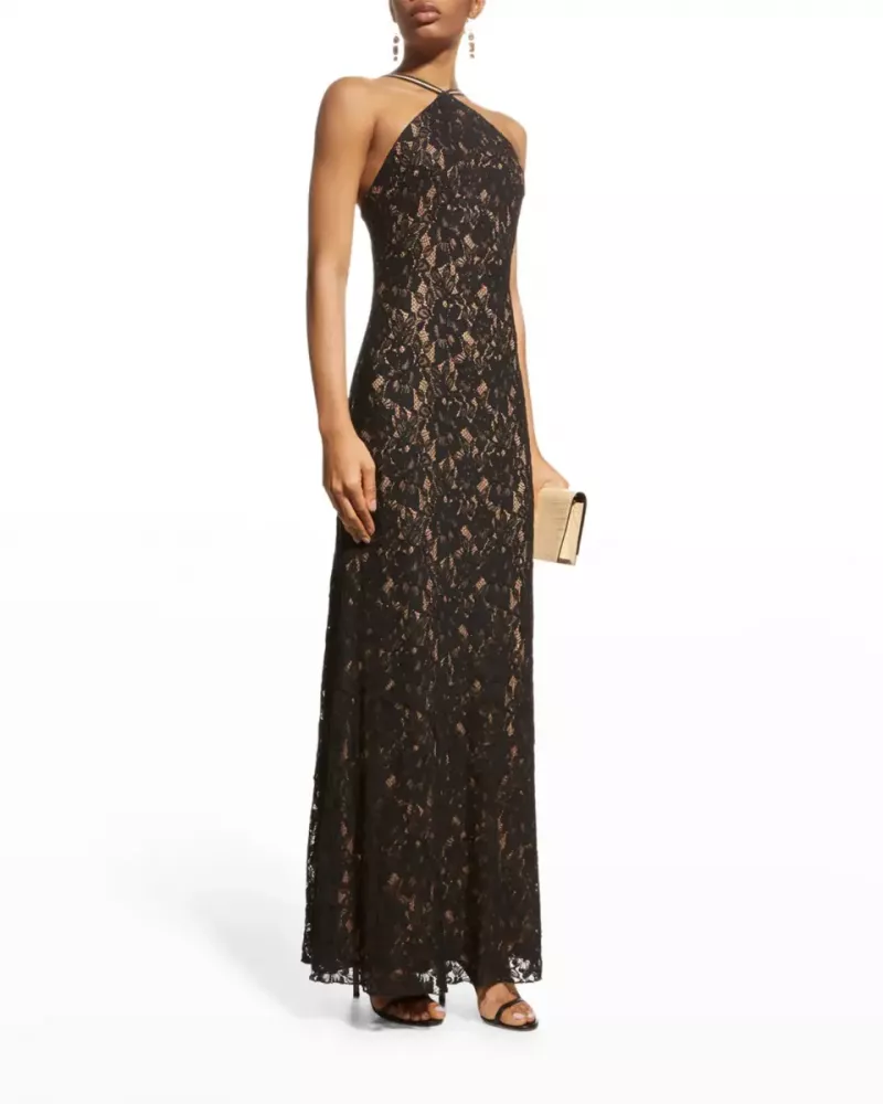   Neiman Marcus SHO Abito da sposa in pizzo floreale