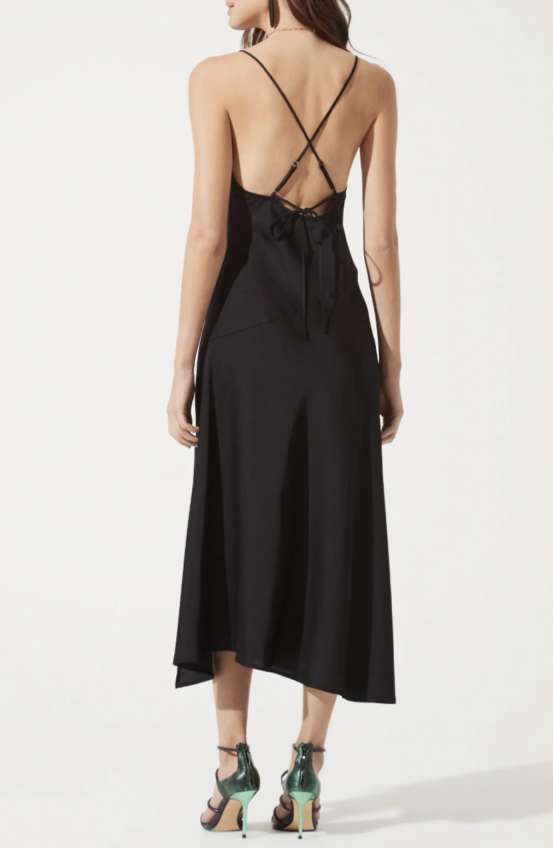   ASTR THE LABEL_Abito midi sottoveste con cappuccio