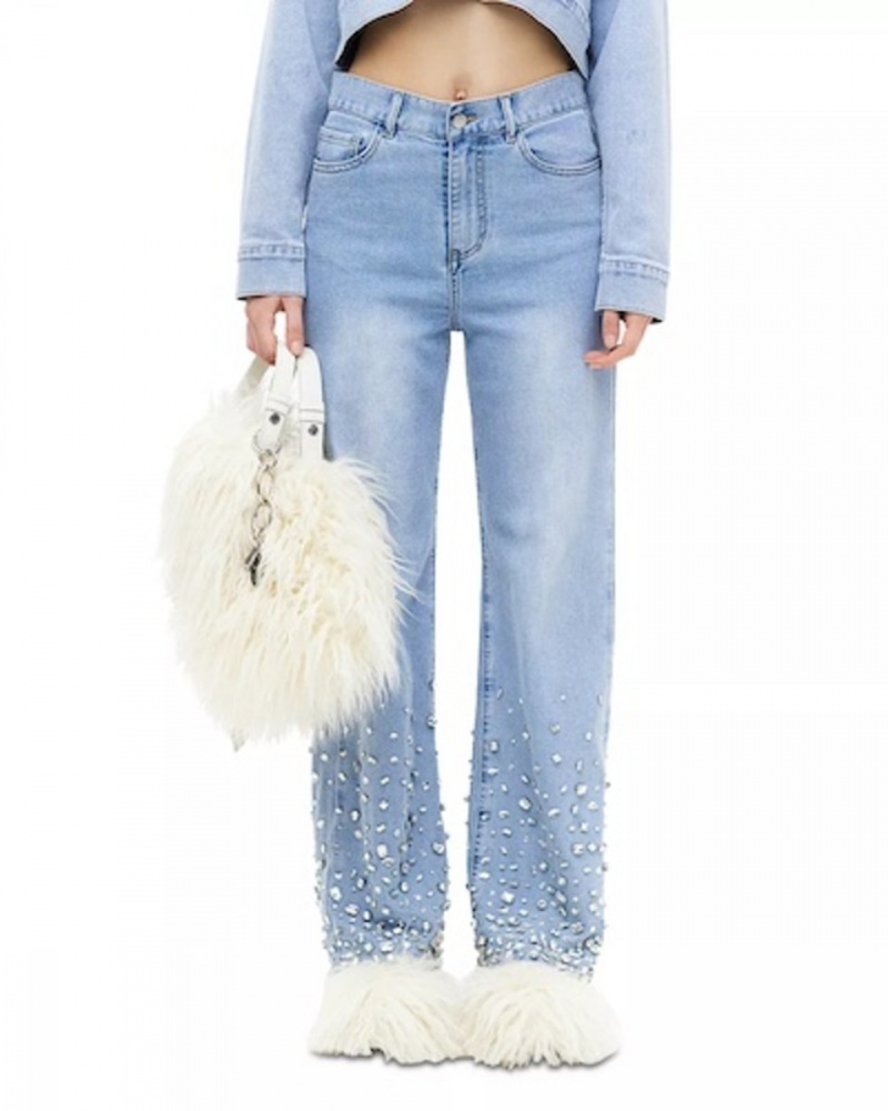 simon miller sparkle jeans med brede ben