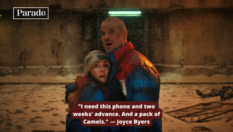   Joyce'o Byerso citata iš „Stranger Things“.