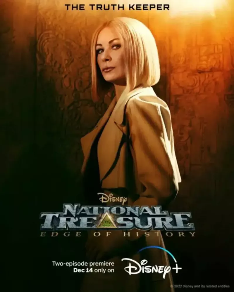 Katrīna Zeta-Džounsa lomā Billija Pīrsa"National Treasure: Edge of History" on Disney+