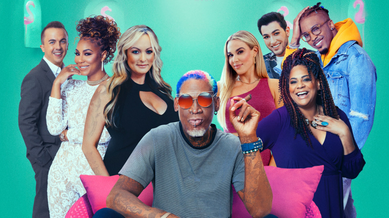   VH1 realybės šou „The Surreal Life“ aktoriai: Frankie Muniz, Kim Coles, Tamar Braxton, CJ Perry, Dennisas Rodmanas, Manny MUA, August Alsina, Stormy Daniels
