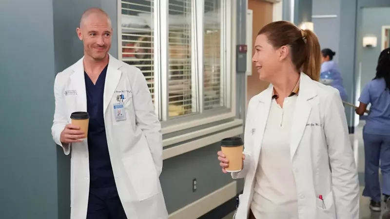 Scott Speedman som Nick Marsh och Ellen Pompeo som Meredith Gray i 'Grey's Anatomy"