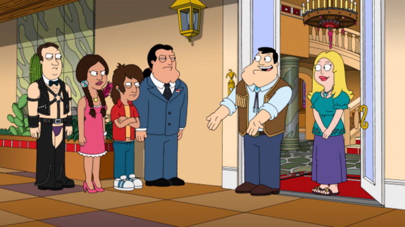   Geriausi Padėkos dienos televizijos serialai:"American Dad" Thanksgiving episode "There Will Be Bad Blood"