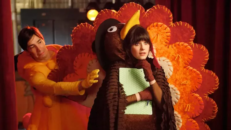   Geriausi Padėkos dienos televizijos serialai:"New Girl" Thanksgiving episode "Thanksgiving"