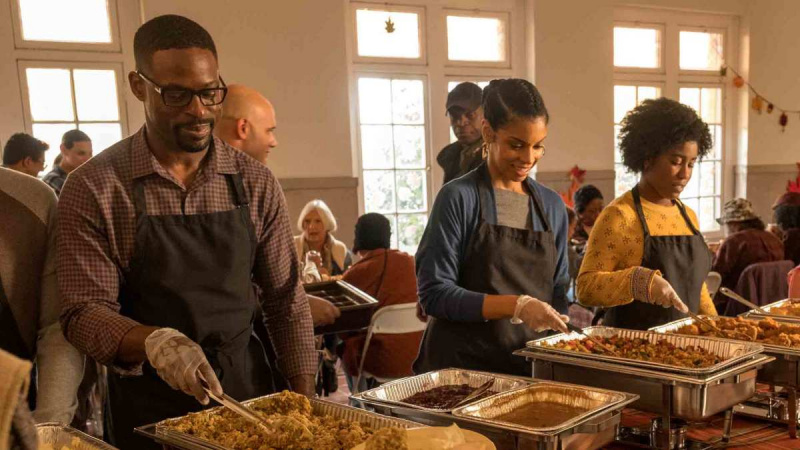   Geriausi Padėkos dienos televizijos serialai:"This Is Us" Thanksgiving episode "Six Thanksgivings"